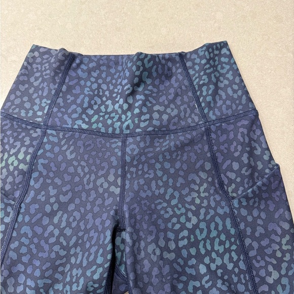 Pure Lux Navy and Teal Patterned Bike Shorts - Picture 2 of 5